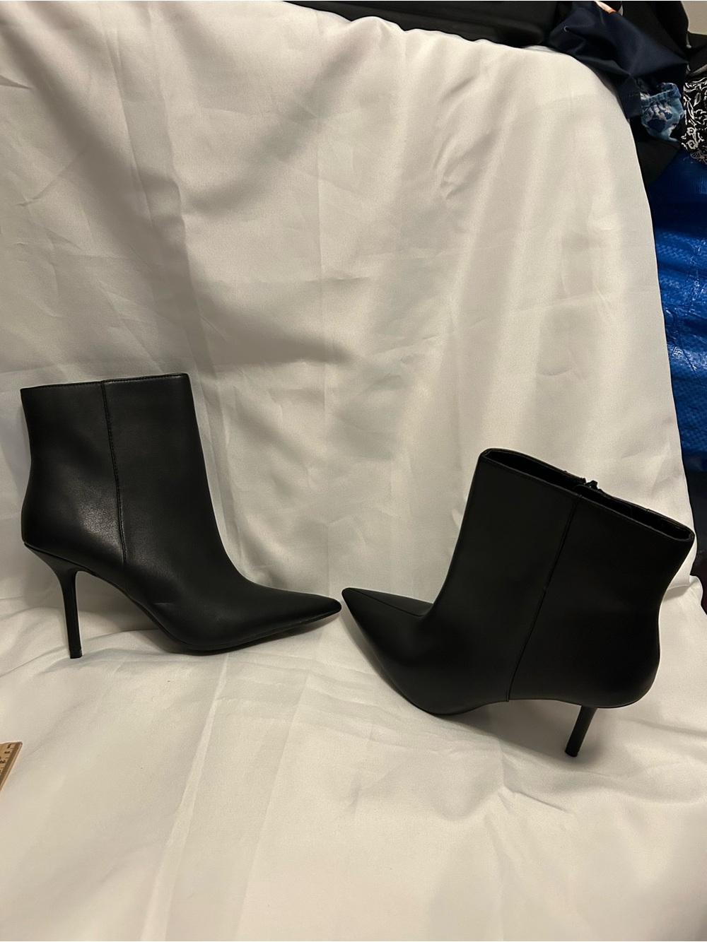 INC International Concepts Black Pointed Toe Stiletto Ankle Boot - Picture 5 of 7